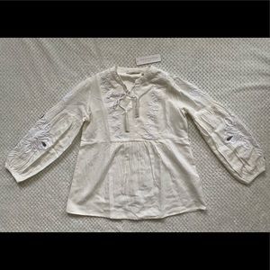Soft Surroundings Long Sleeve Beaded Blouse
